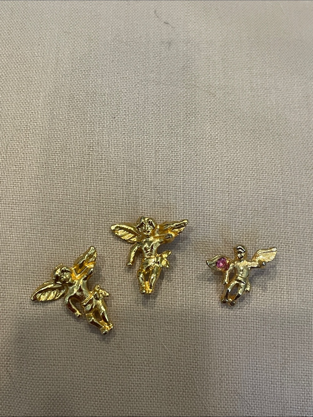 Gold Cherub Pins - Set of 3 tiny